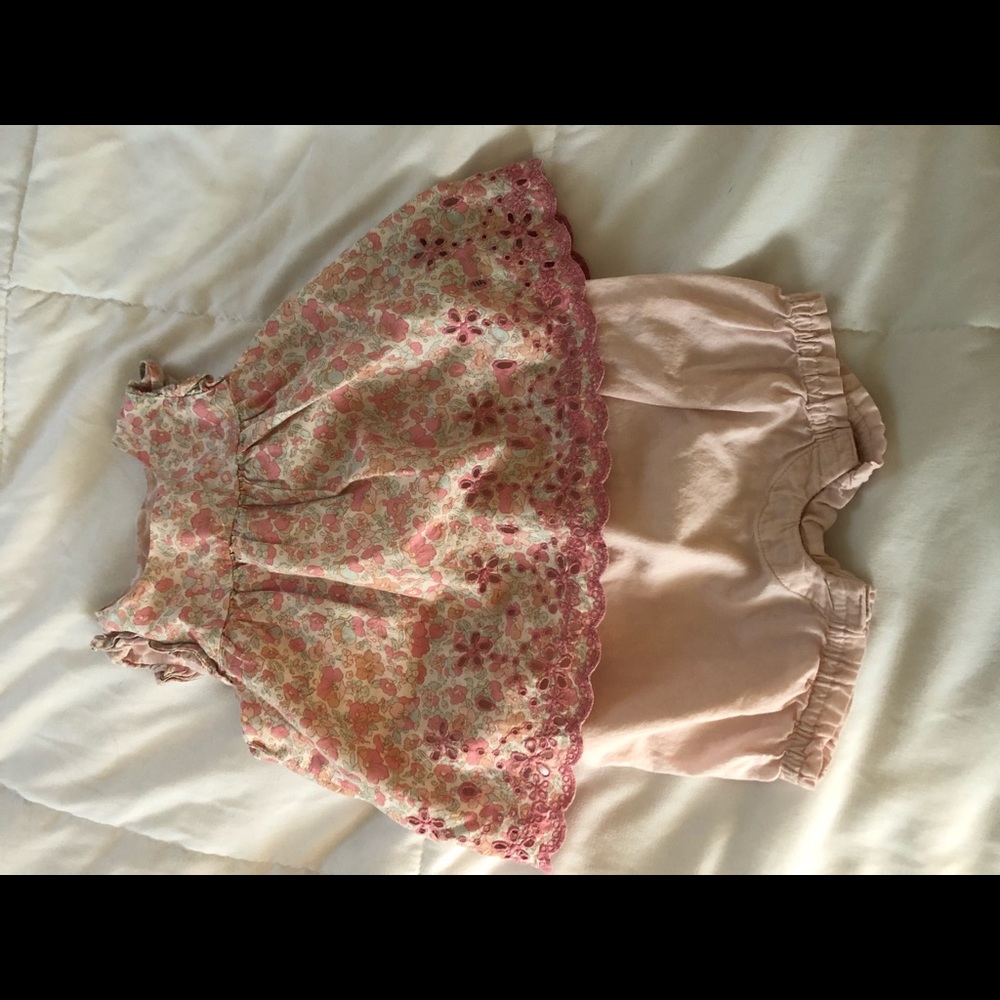 Gap baby floral eyelid trim romper